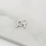 Silver Bullet Huggie Earrings