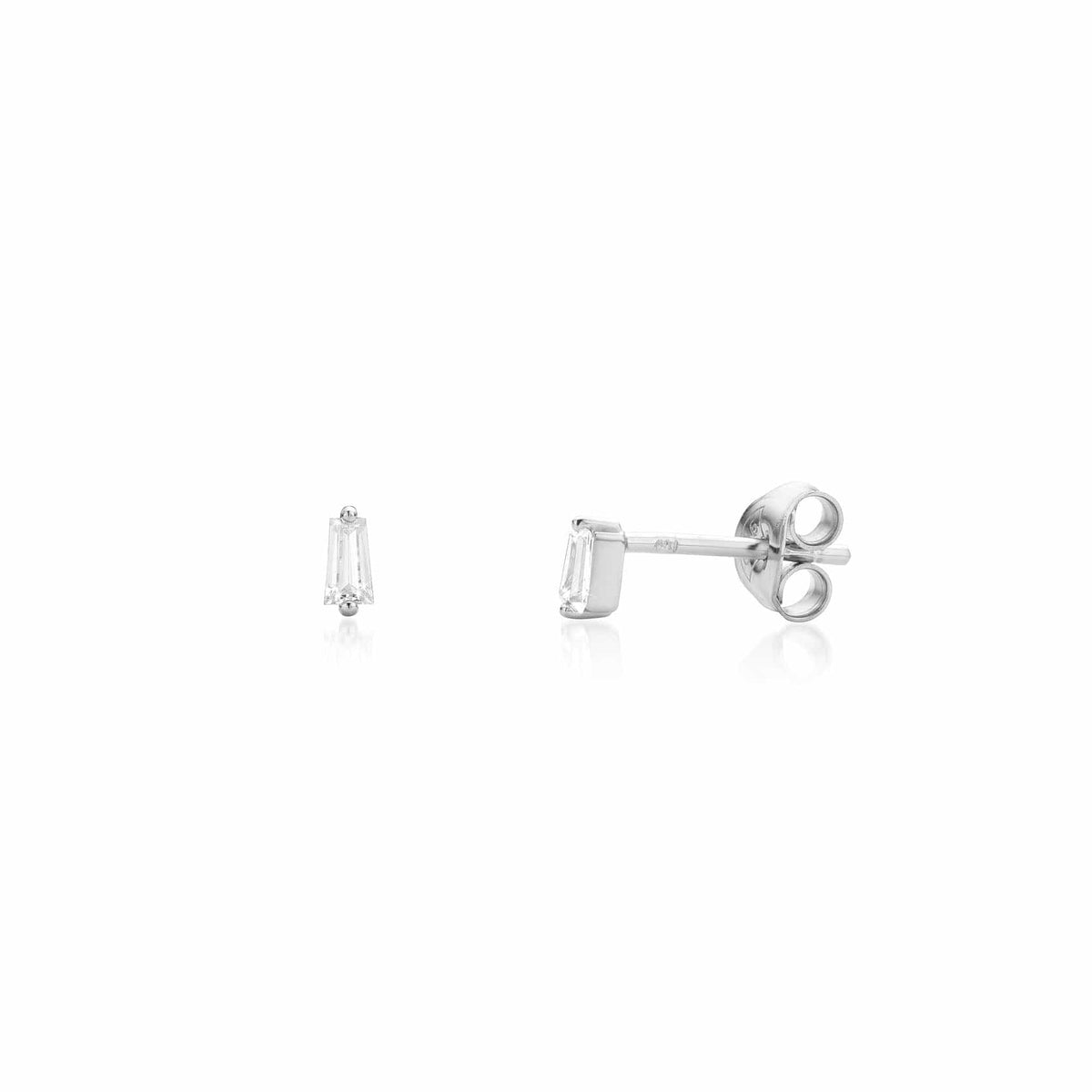 CZ Tapered Baguette Stud Earrings