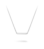 Engravable Silver Bar Necklace
