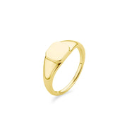 Engraving Gold plated Signet Ring