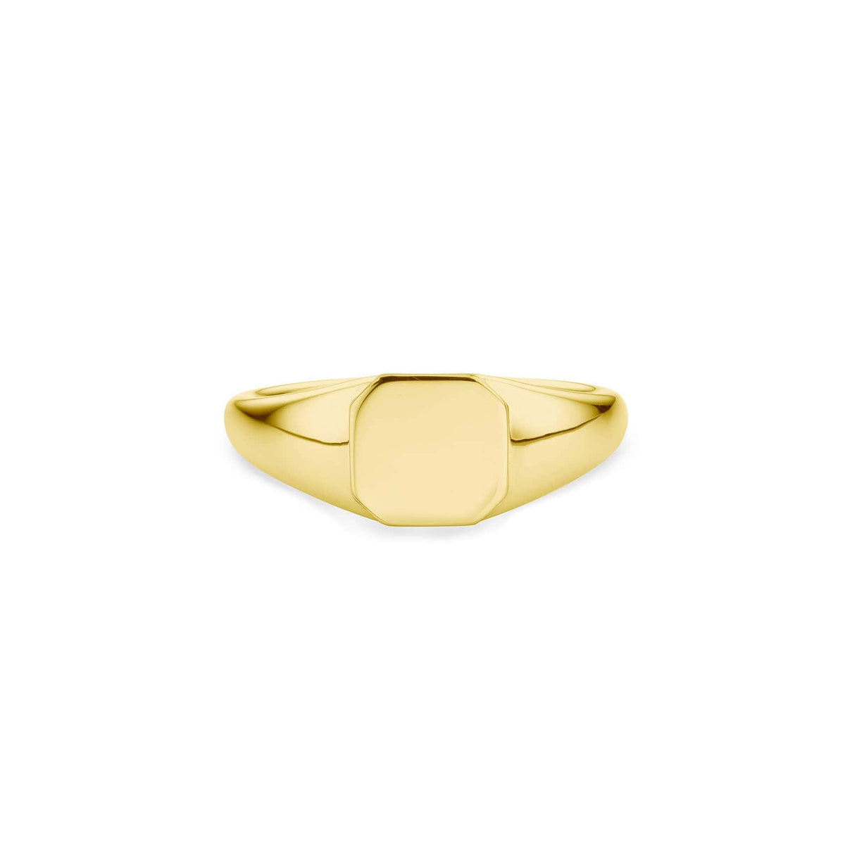 Engraving Gold plated Signet Ring