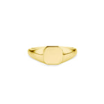 Engraving Gold plated Signet Ring