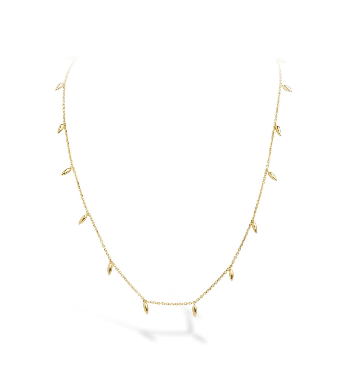 Mini Spike Yellow Gold Necklace