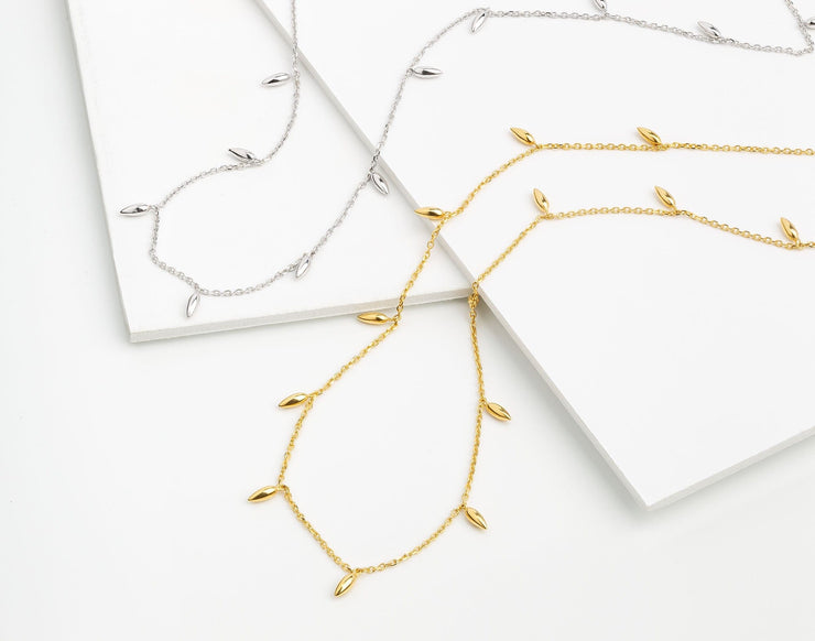 Mini Spike Yellow Gold Necklace