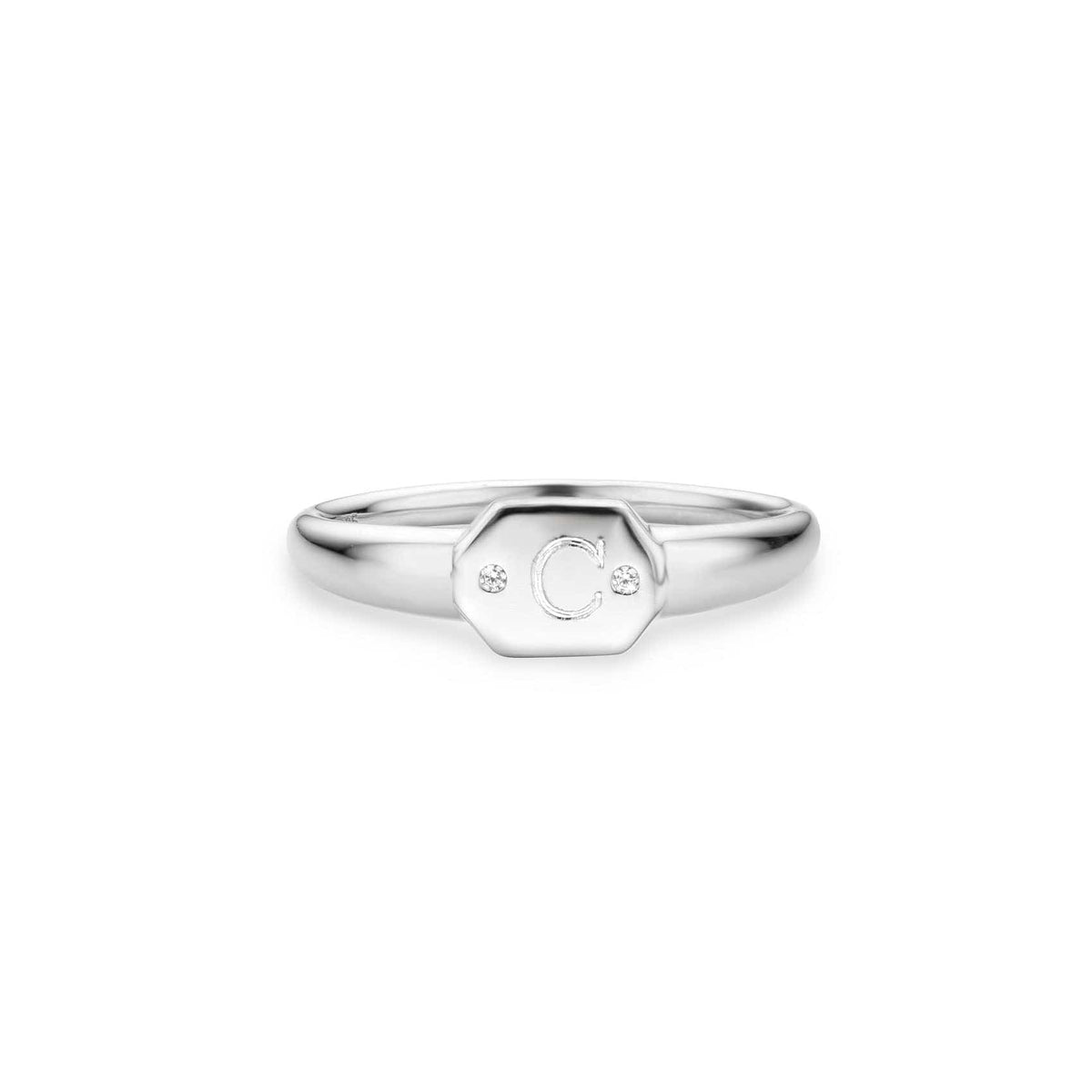 Petite Silver Signet Ring