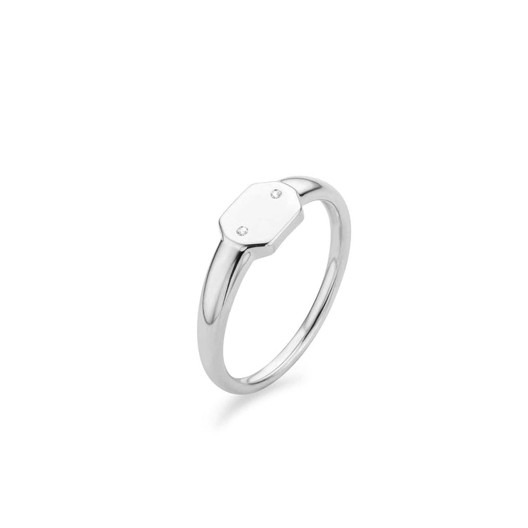 Petite Silver Signet Ring