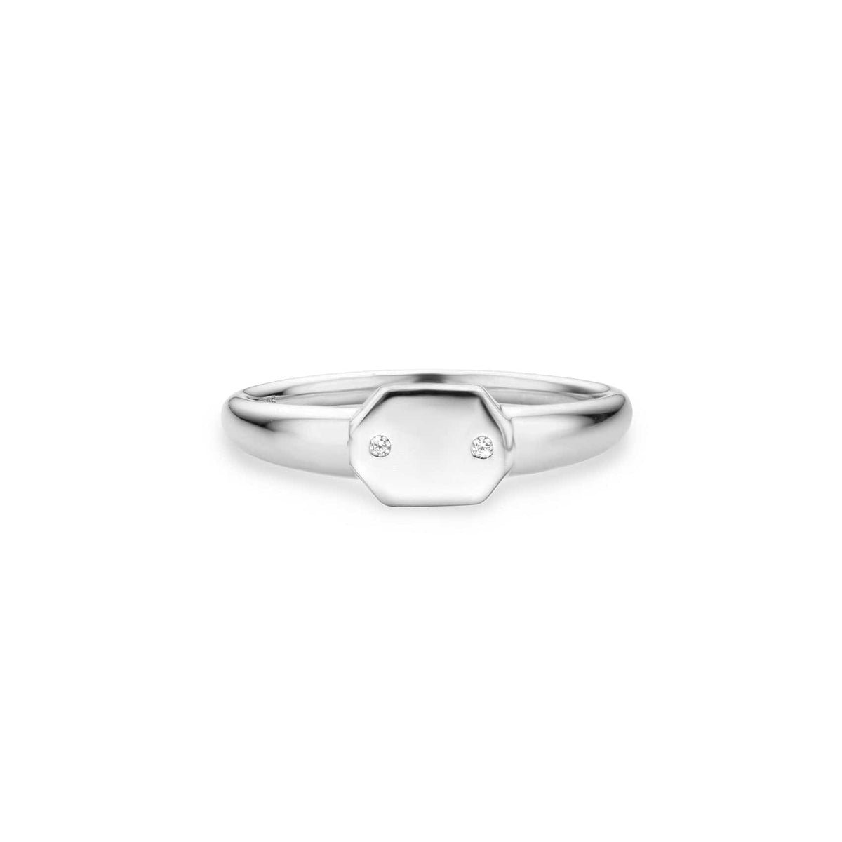 Petite Silver Signet Ring