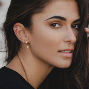 9ct Gold Mini Flower Stud Earrings Pair