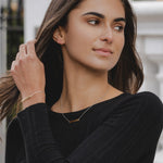 Two tone 9ct Gold and Silver Engravable Bar Necklace