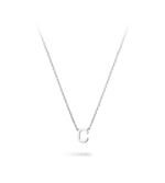 Silver Bock Initial Necklace