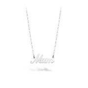 Silver Customizable Script Name Necklace (1-6 Letters)