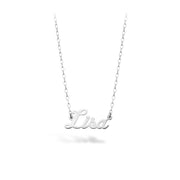 Silver Customizable Script Name Necklace (1-6 Letters)