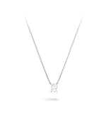 Silver Gothic Initial Necklace