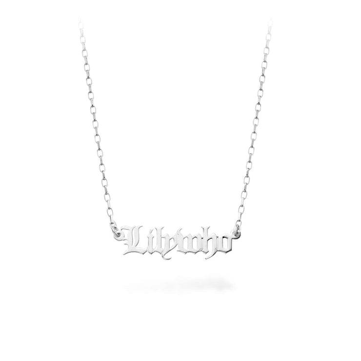 Silver Gothic Name Chain (7+ Letters)