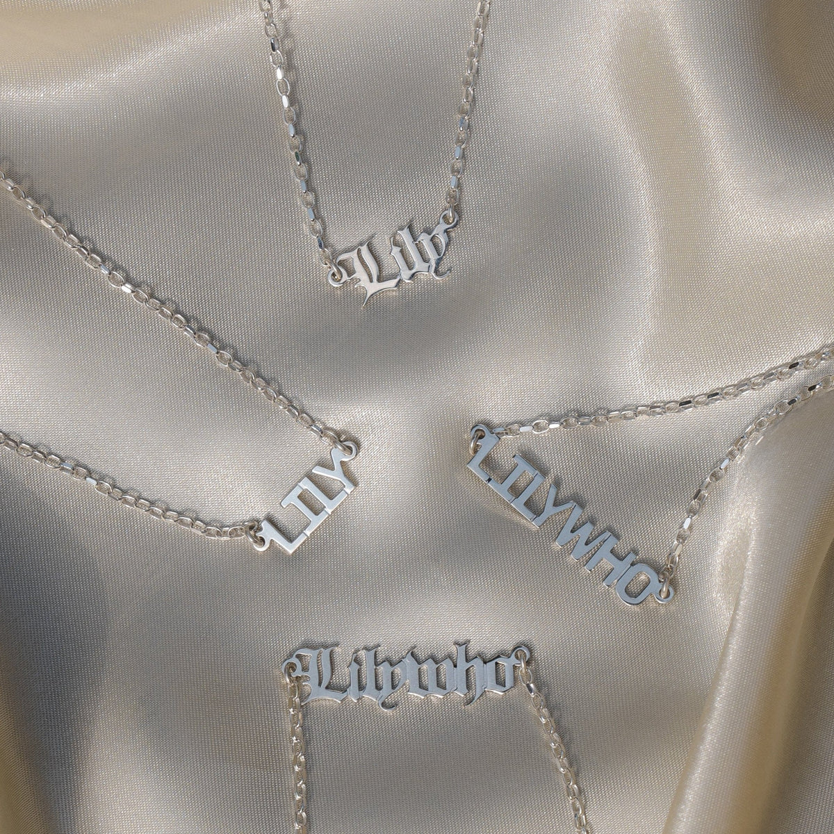 Silver Gothic Name Chain (7+ Letters)