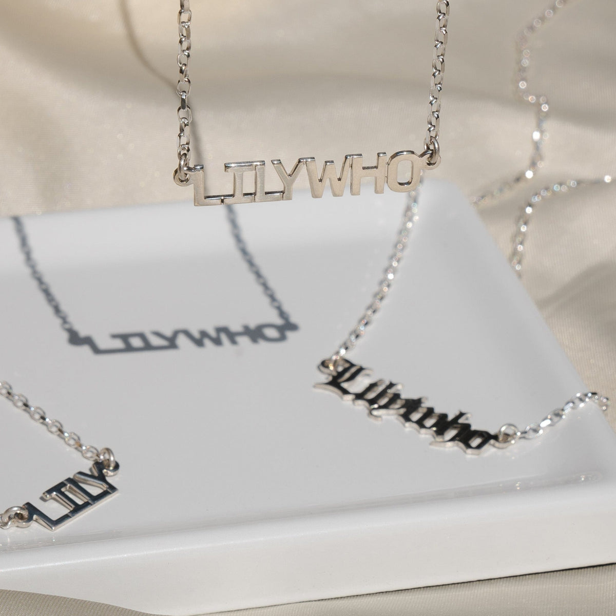 Silver Gothic Name Chain (7+ Letters)