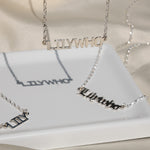 Silver Gothic Name Chain (7+ Letters)