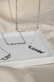 Silver Gothic Name Necklace (1-6 Letters)