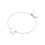Silver Round Disc Bracelet