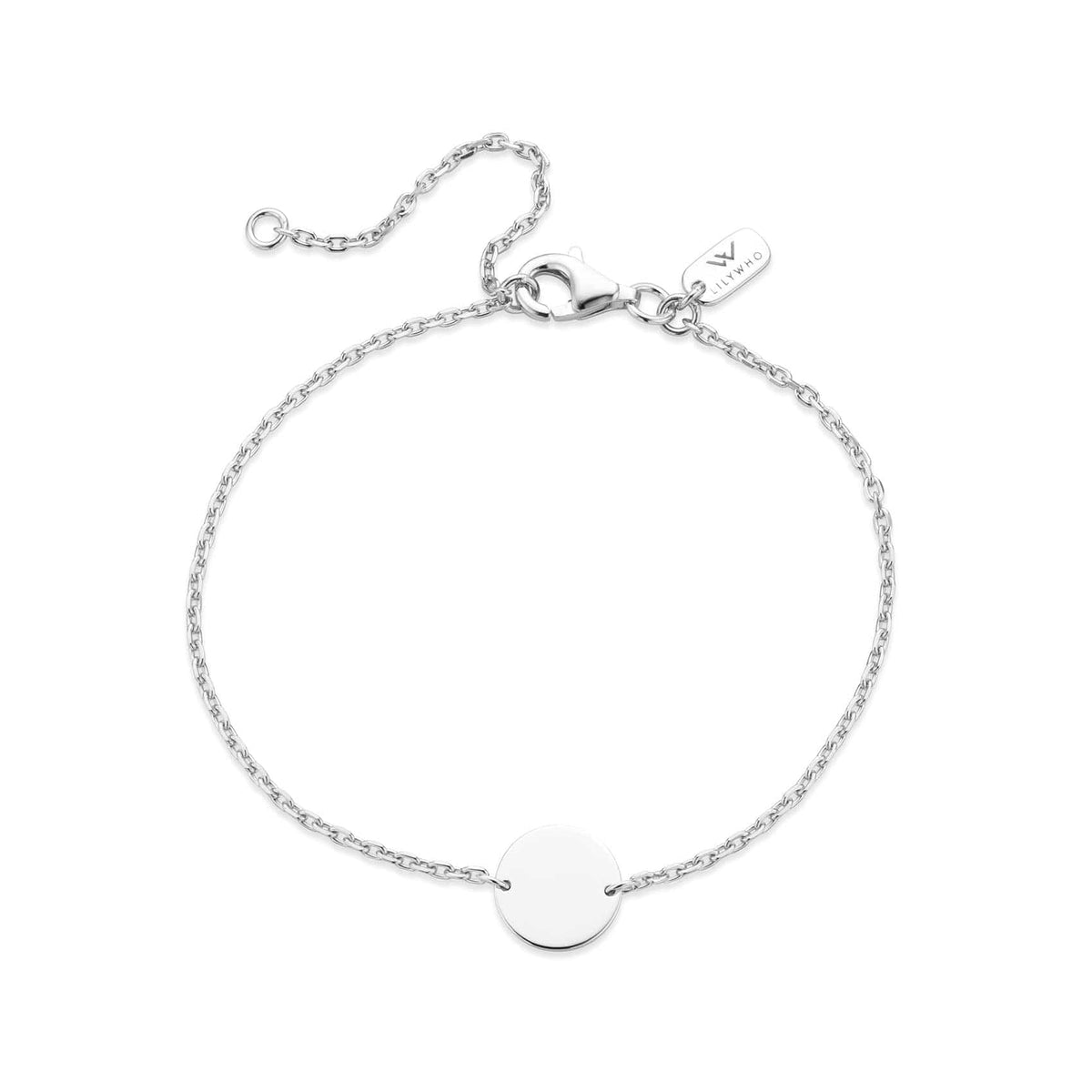 Silver Round Disc Bracelet