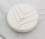 Silver Script Initial Necklace