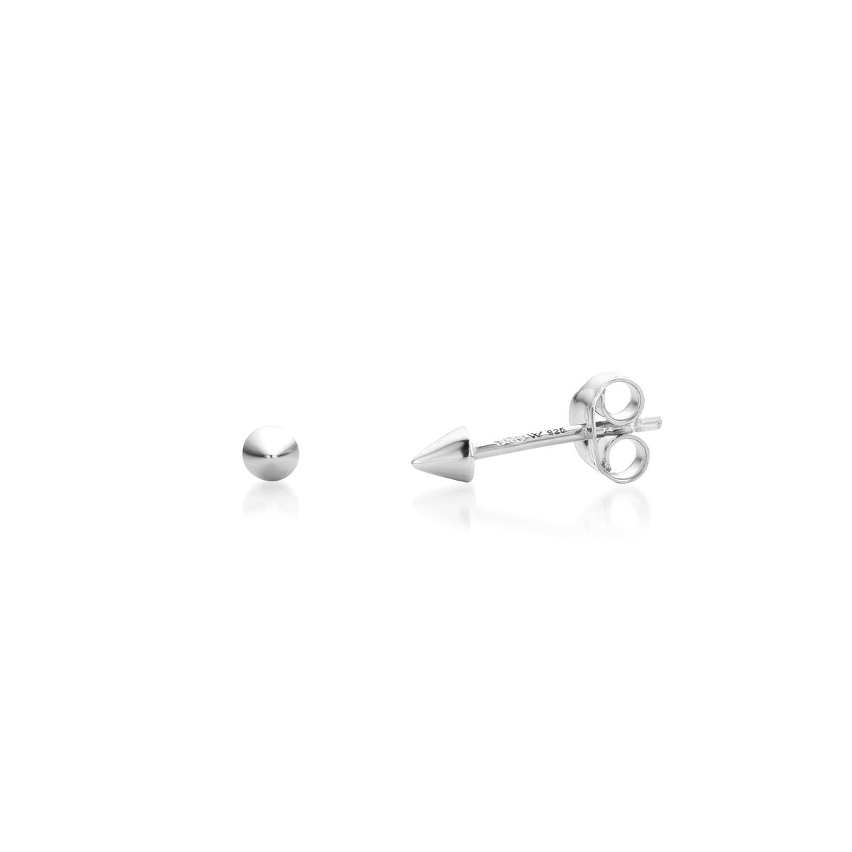 Silver Spike Stud Earrings