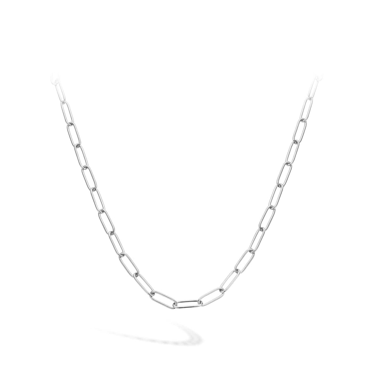 Silver Wide Link Chain Necklace