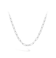 Silver Wide Link Chain Necklace