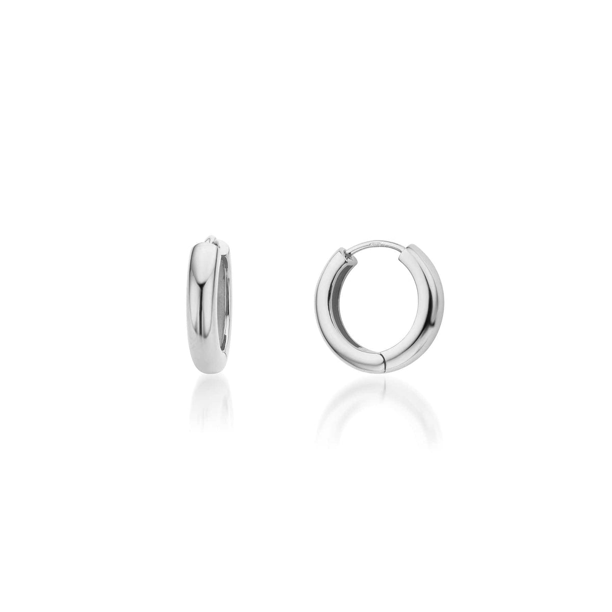 Sliver Chunky Hoop Earrings